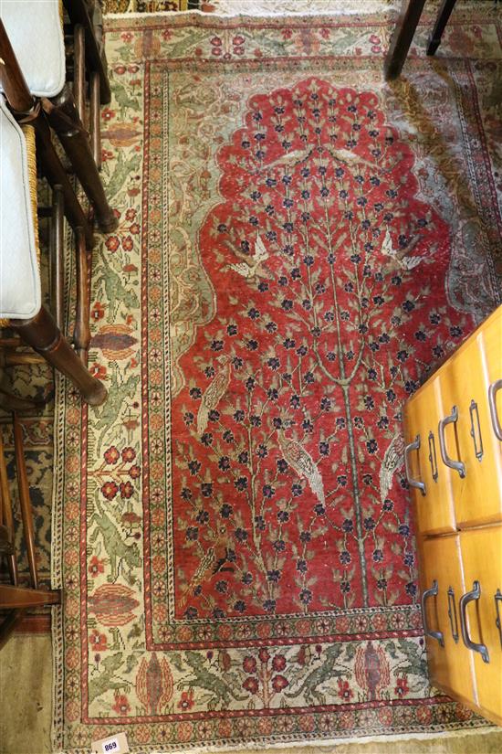 Red ground Tree of life rug